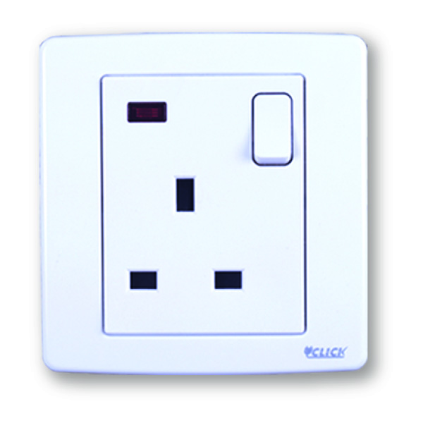 Picture of CLICK-PRIME-3 Pin Flat Socket With Switch,13A