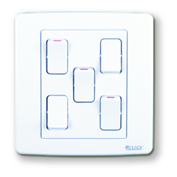 Picture of CLICK-PRIME-5 Gang 1 Way Switch