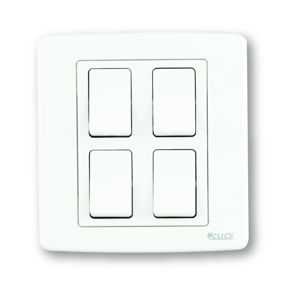 Picture of CLICK-PRIME-4 Gang 1 Way Switch