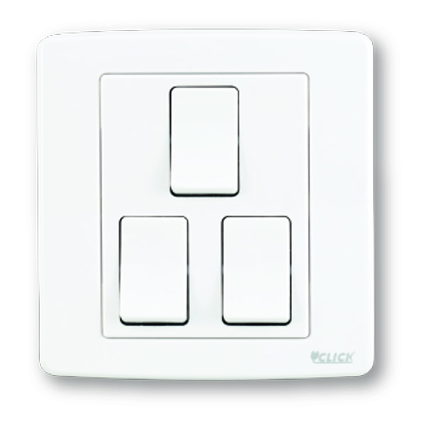 Picture of CLICK-PRIME-3 Gang 1 Way Switch