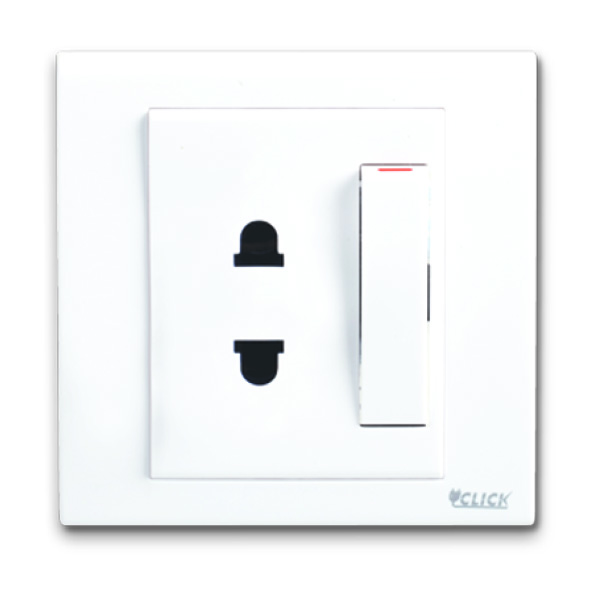 Picture of CLICK-TULIP-2 Pin Socket With Switch,10A