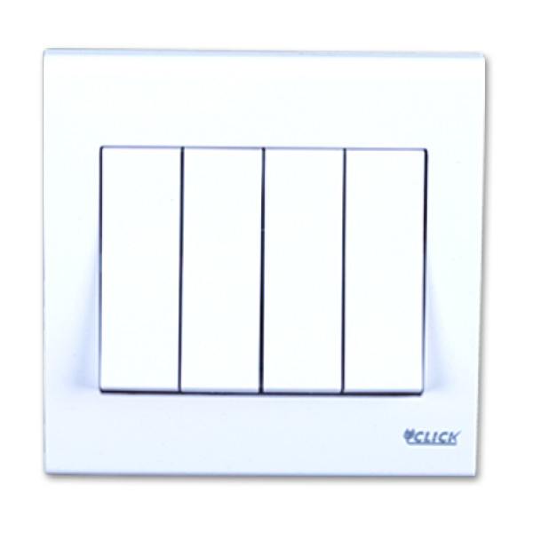 Picture of CLICK-TULIP-4 Gang 1 Way Switch