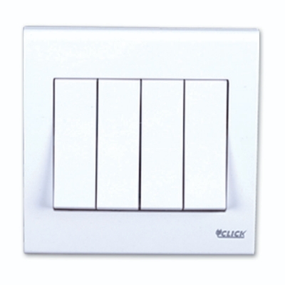 Picture of CLICK-TULIP-4 Gang 1 Way Switch