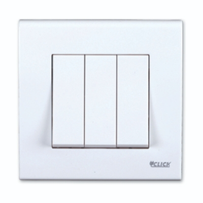 Picture of CLICK-TULIP-3 Gang 1 Way Switch