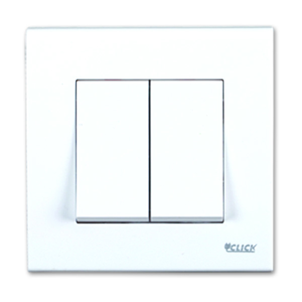 Picture of CLICK-TULIP-2 Gang 1 Way Switch