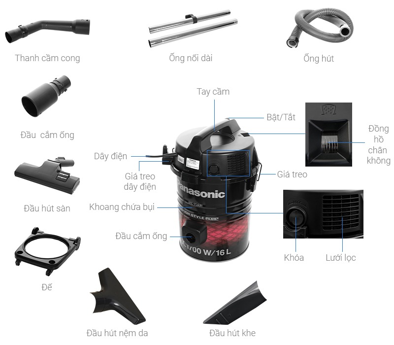 Picture of Panasonic MC-YL631 Drum Type Vacuum Cleaner with Blower Function (1700Watts)