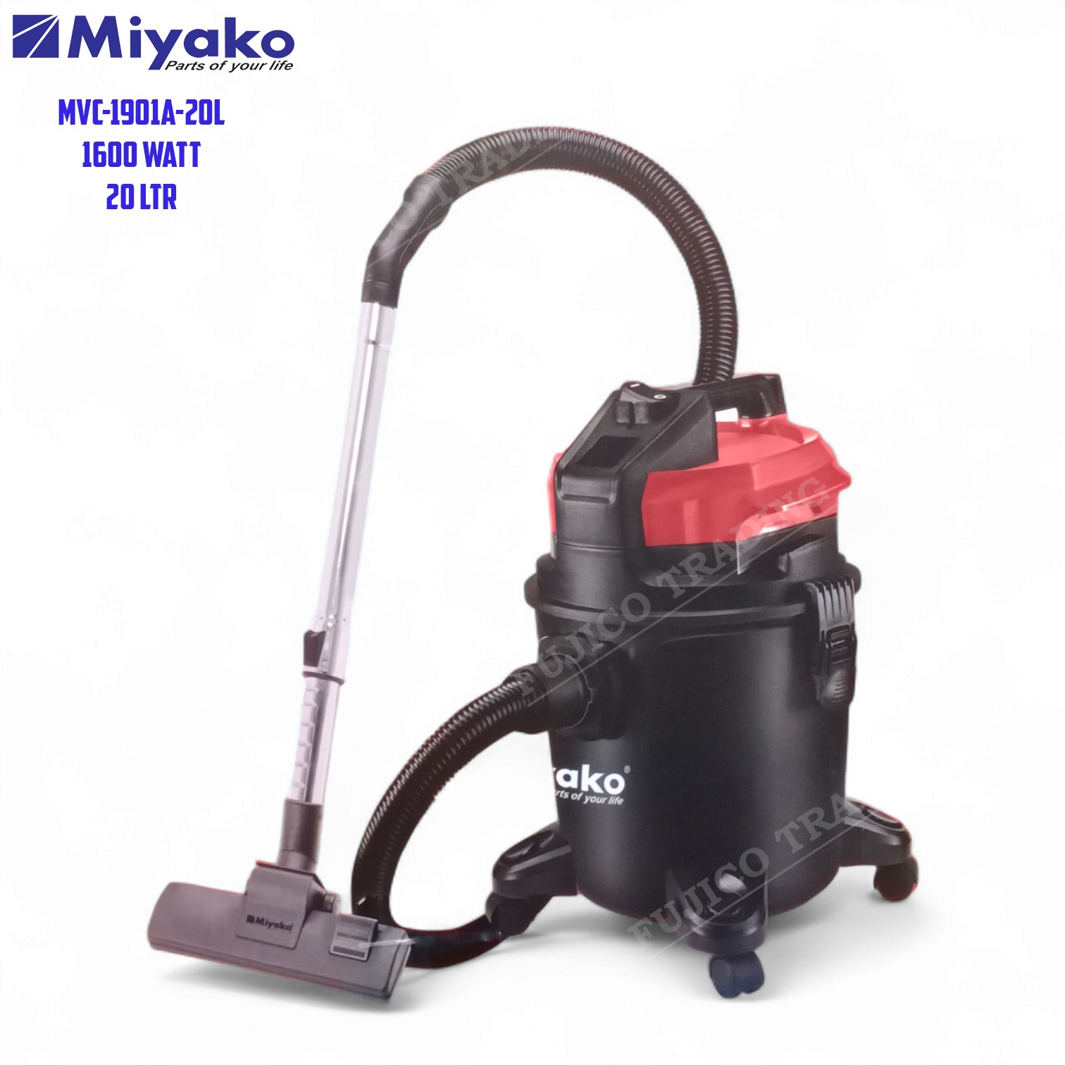 Picture of Miyako MVC-1901A-20L 1600 WATT 20 LTR 3 In 1 Wet/Dry/Blow Vacuum Cleaner