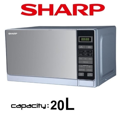 Picture of SHARP R-20MT(S) Digital Panel Microwave Oven, 20L-Silver.
