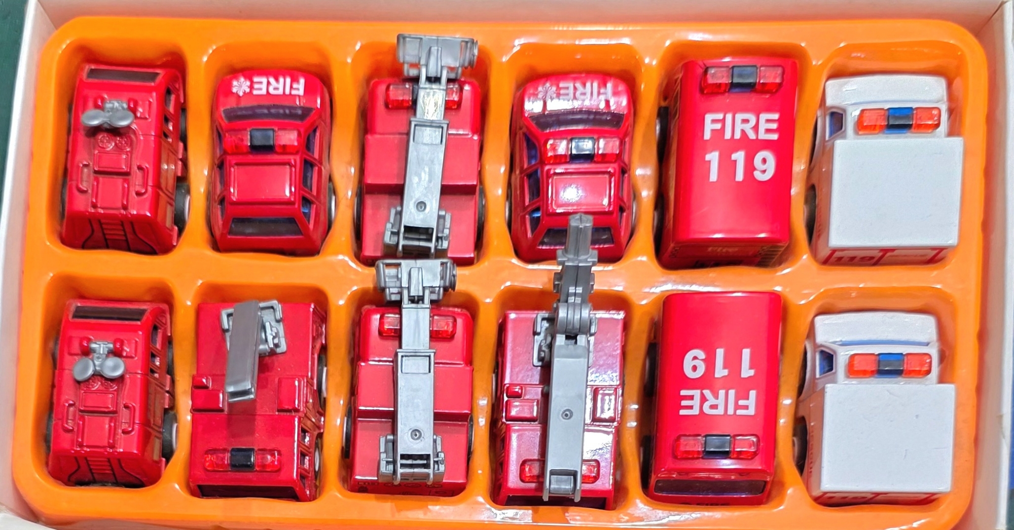 Picture of Mini Aloy metal car set, Die cast car set 12 piece, Metal Die cust fire service truck for kids