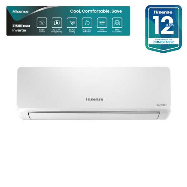 Picture of Hisense 1 Ton Split Type Full DC Inverter Air Conditioner (12-TW4RYETD00BU)  