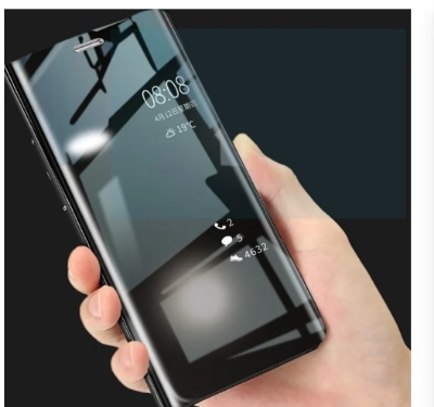 Picture of Samsung Galaxy Note 8 Clear View Mirror Leather Stand Flip Cover