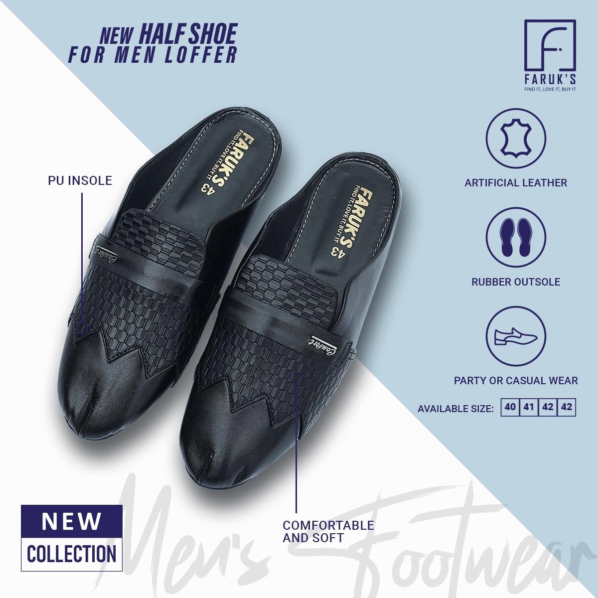 Picture of New Collection Flat Casual Half Shoe Loafer for Men -Loffer