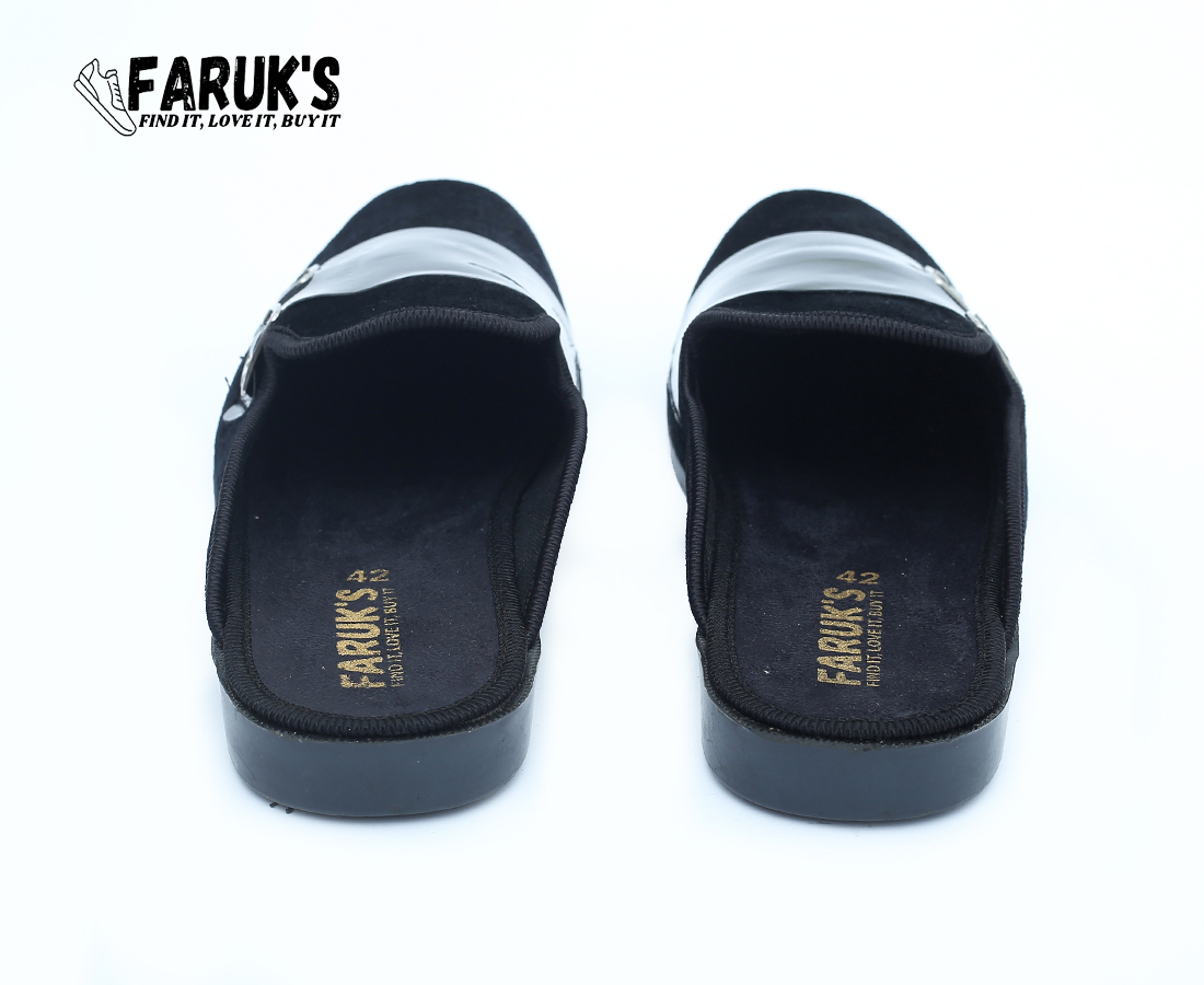 Picture of Athleisure - Avant Grade - Upscale Need - Velvet Half Shoe For Men Black -Loffer - Sensible - Must Have - Well Inspired & Crafted