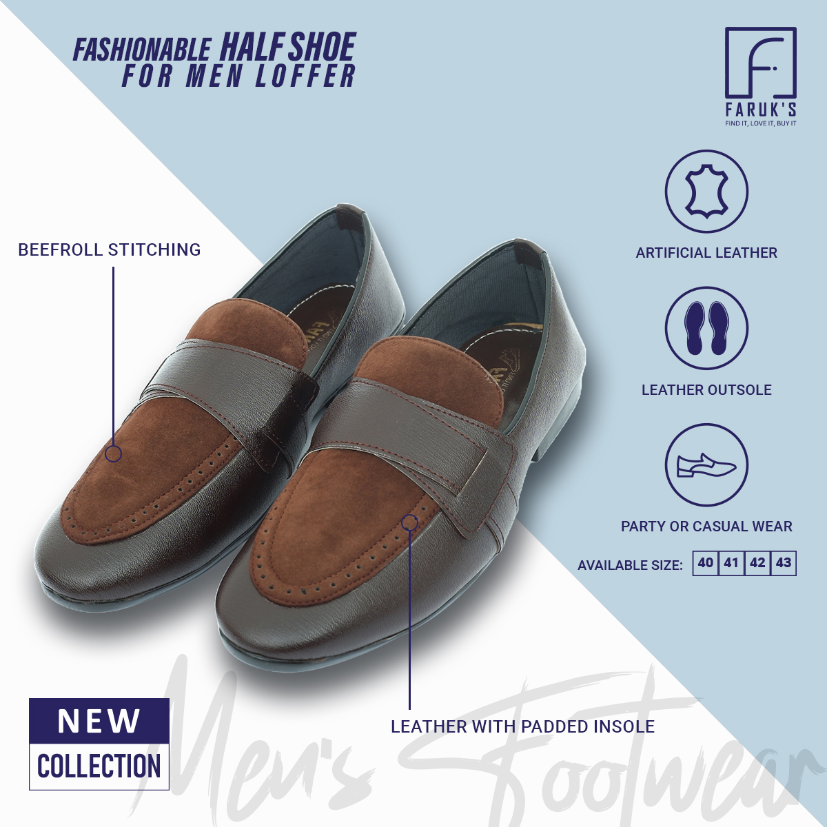 Picture of New Fashionable Loafer For Men / Men's Stylish Casual Loafers Shoe (FARUK'S) -Loffer Qualityful - Easy To care and Longive