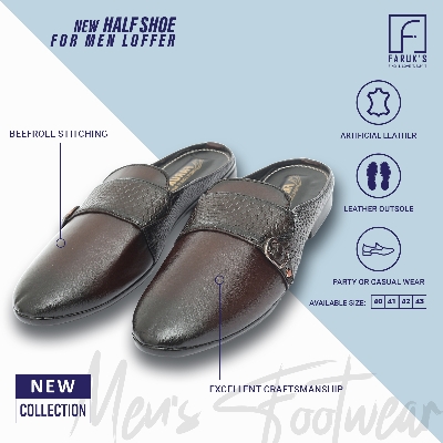 Picture of Half Shoe For Men Fashionable Premium Sandal For Men FARUK'S Flats Formal Half Shoe