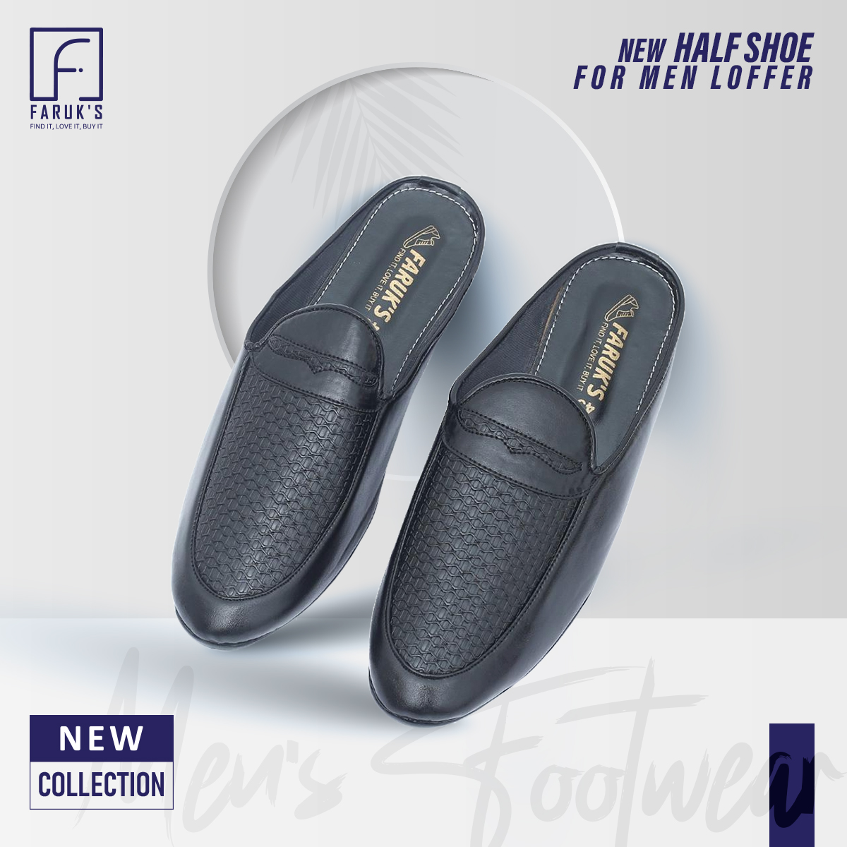 Picture of Luxury Stylish Half Shoe For Men Fashionable Premium Sandal For Men FARUK'S Flats Formal Half Shoe
