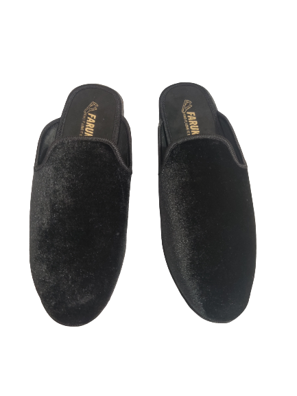 Picture of New Fashionable Velvet Half Shoe For Men Black