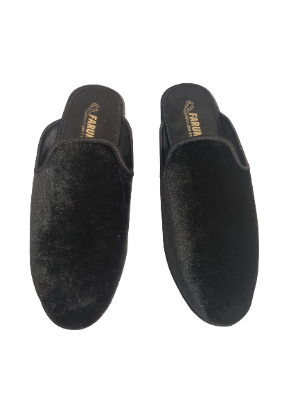 Picture of New Fashionable Velvet Half Shoe For Men Black
