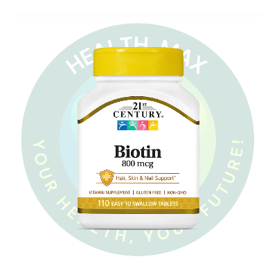 Picture of 21st Century Biotin - 10,000mcg - 120 Tablets - copy