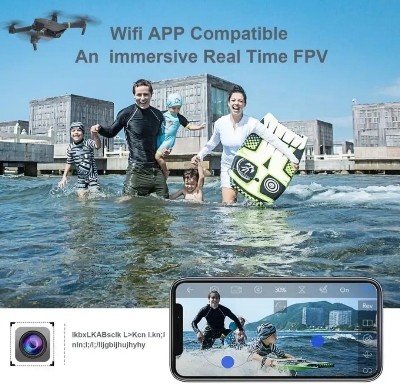 Picture of  Foldable Long Flying Range Distance Battery Wifi RC Video HD Mini 4K Camera Drone