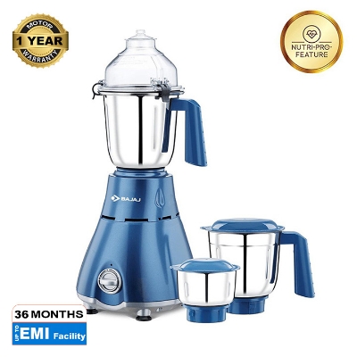Picture of Bajaj Beryl Mixer Grinder, 750W, 3 Jar ( Blue )