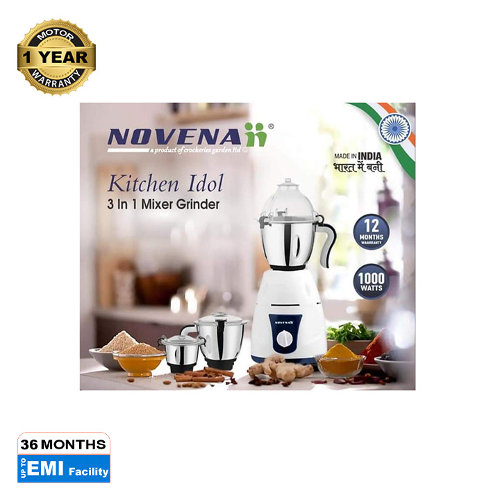 Picture of Novena Kitchen Idol Mixer Grinder and Blender - 1000W - Black and Blue - Black Berry
