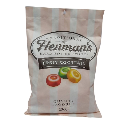 Picture of Traditional Henmans Hard Boiled Sweets Fruit Cocktail 250G - Chocolate
