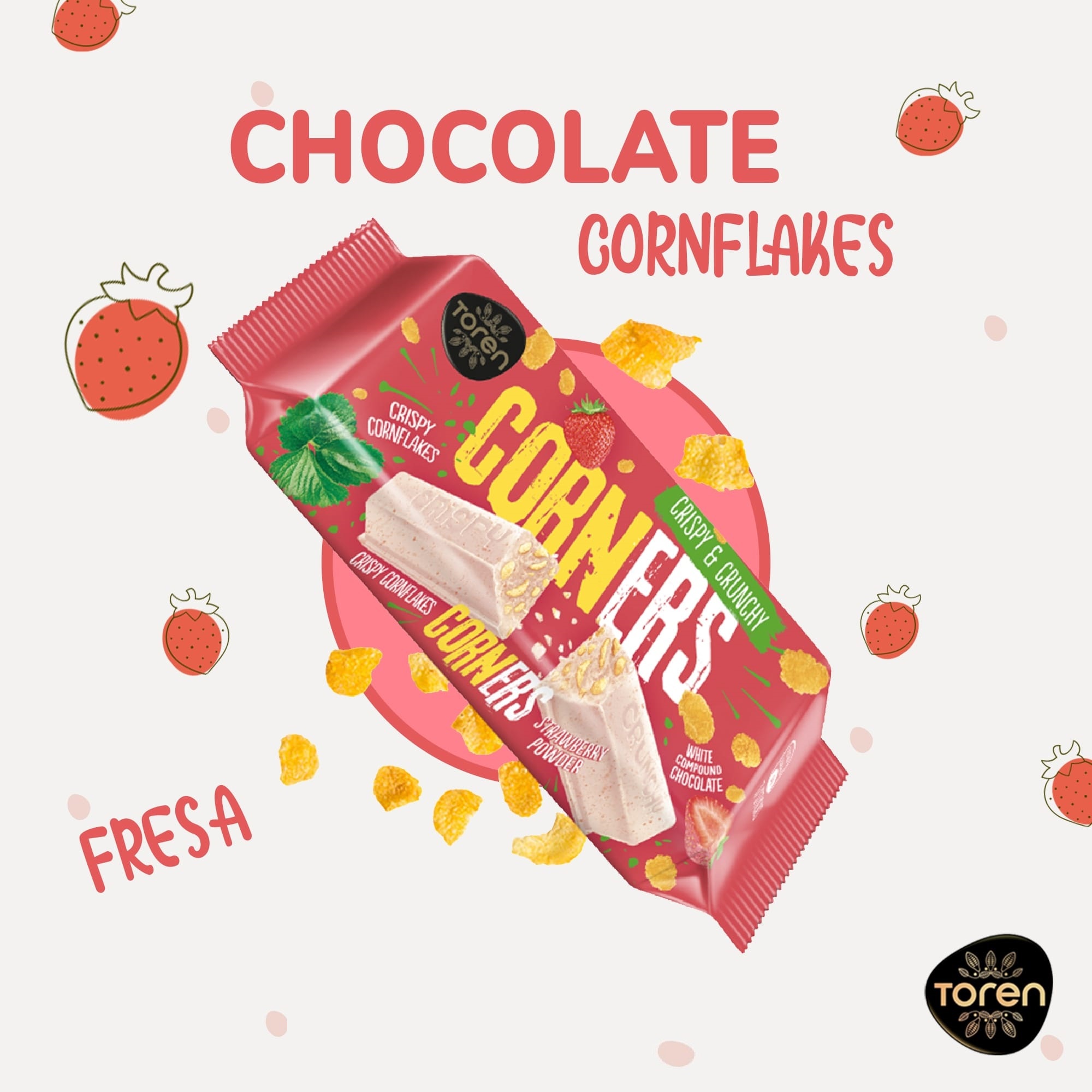 Picture of Toren Corners white Cornfleaks Compound Chocolate-55g (Turkey)
