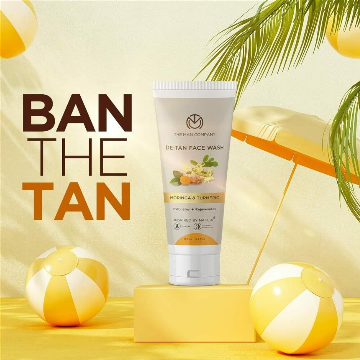Picture of The Man Company De Tan Face Wash for Men with Turmeric and Moringa 100 ml