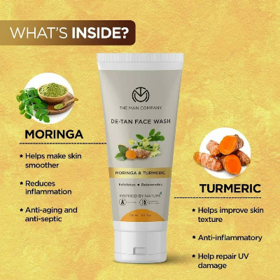 Picture of The Man Company De Tan Face Wash for Men with Turmeric and Moringa 100 ml