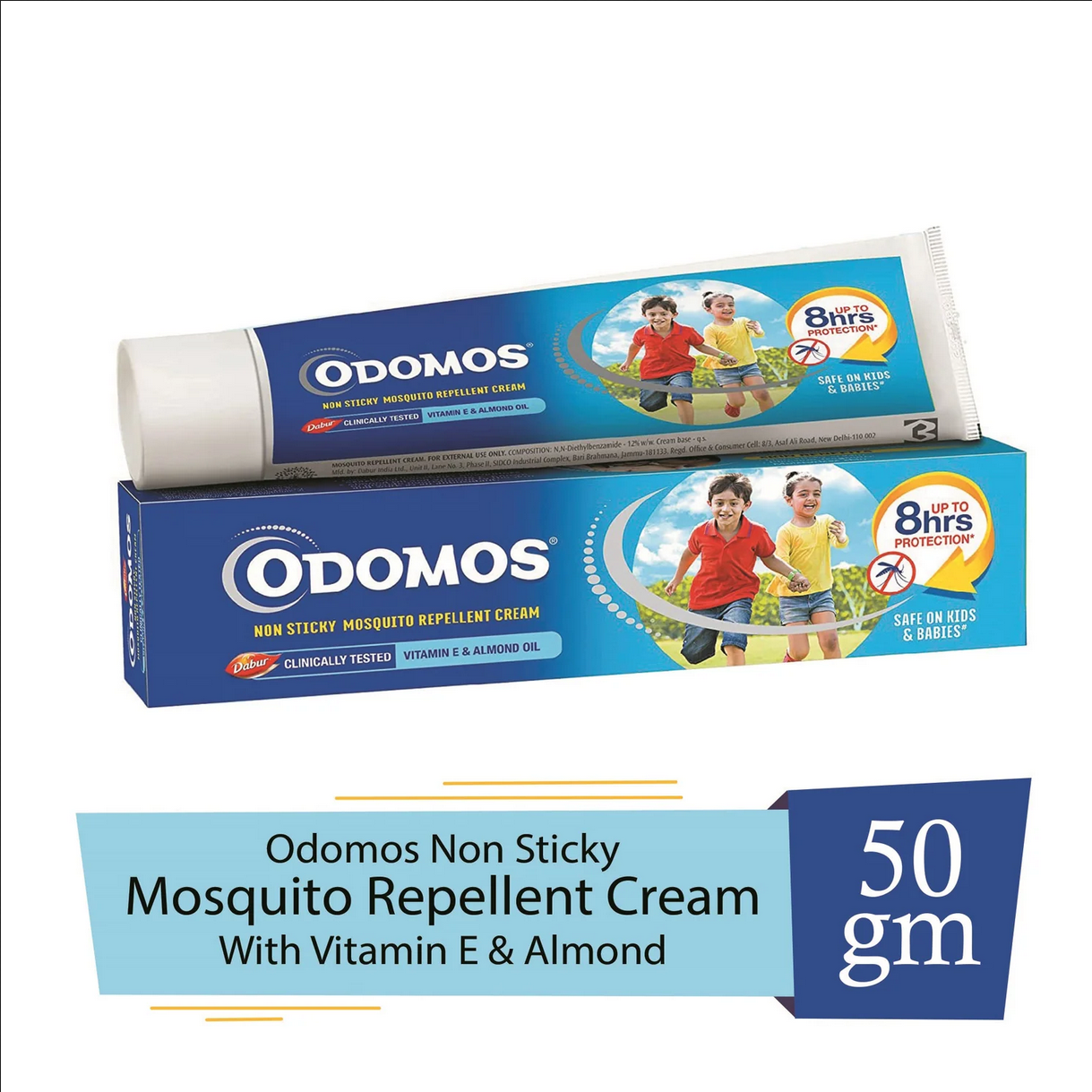 Picture of 50g Odomos Non Sticky Mosquito Repellent Cream With Vitamin E and Almond