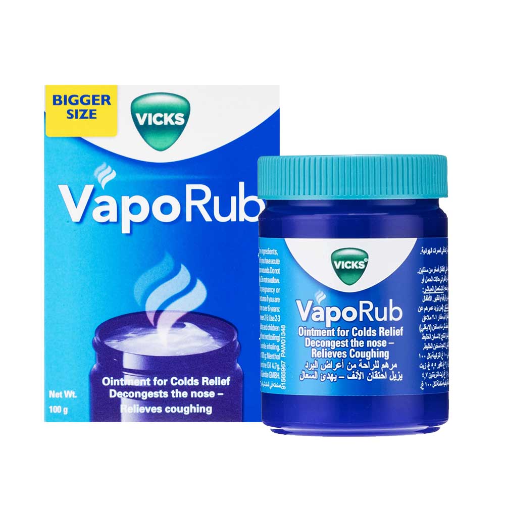Picture of Vicks Vaporub Relief From Cold, Cough, Blocked Nose, Headache 100g (Germany)