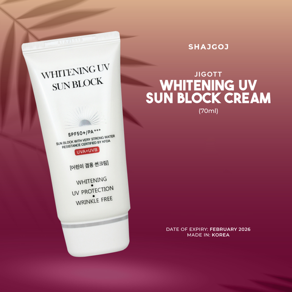 Picture of Whitening UV Sun Block Cream (70ml)