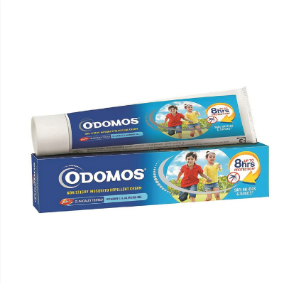 Picture of Odomos Non Sticky Mosquito Repellent Cream With Vitamin E and Almond  50 gm