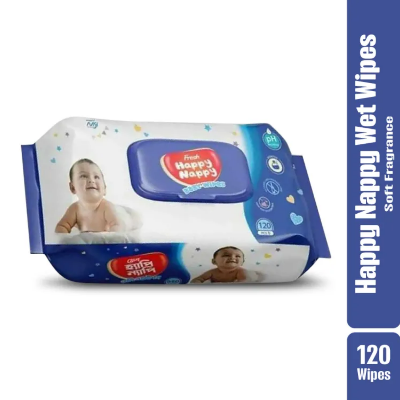 Picture of Happy Nappy Wet Wipes for Baby - 120 Pieces