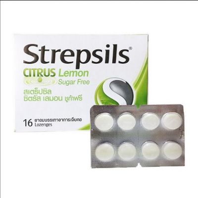 Picture of Strepsils Citrus Lemon Sugar Free 16 Lozenges for Relief Sore Irritated Throat