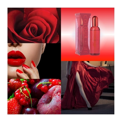 Picture of Colour Me Red by Milton-Lloyd - Perfume for Women - Chypre Floral Scent - Opens with Freesia, Peony, and Bergamot - Blended with Jasmine - For Extraordinary, Elegant Ladies 100ml