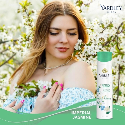 Picture of Yardley London Imperial Jasmine Body Spray For Women, Floral Scent With Jasmine and Orange Blossom Fragrance, 150ml