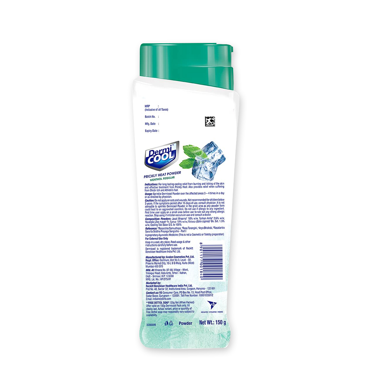 Picture of Dermicool Prickly Heat Powder 150g