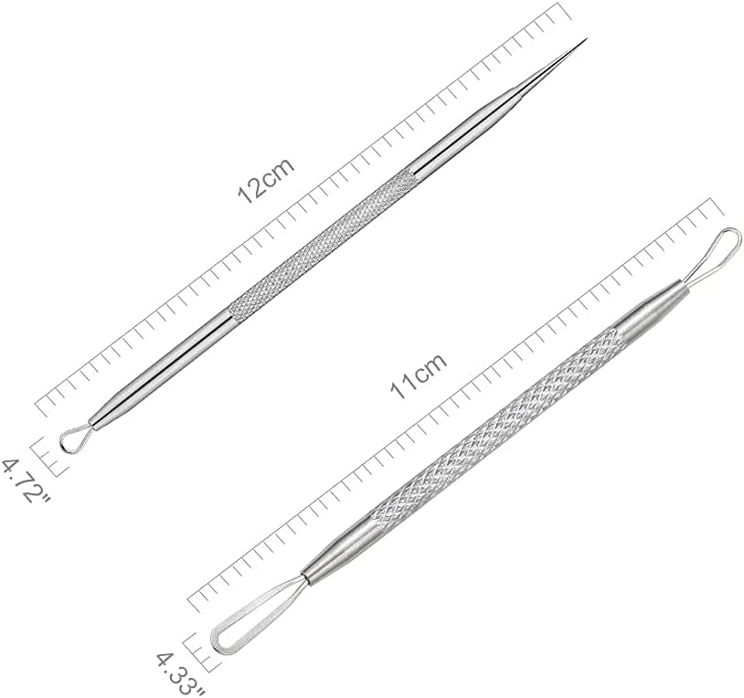 Picture of Blackhead Remover, 2 PCS Pimple Popper ，Stainless Steel Pimple Extractor Blackhead Removal Tool Risk Free Treatment for Blemish,Whitehead Popping
