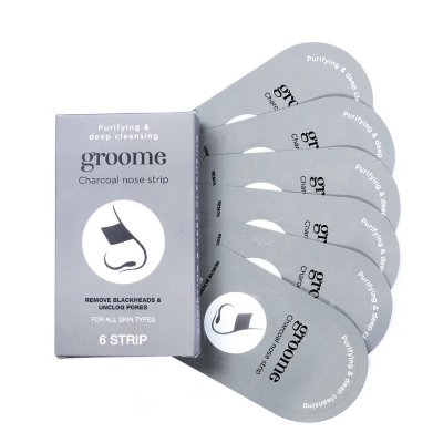 Picture of Groome Charcoal Purifying and Deep Cleansing Nose Strips (Monthly Pack) - 6pcs