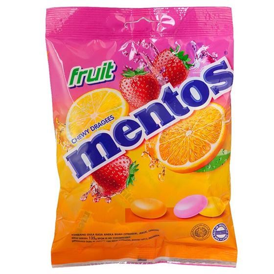 Picture of Mentos Bag Fruit Candy 135g