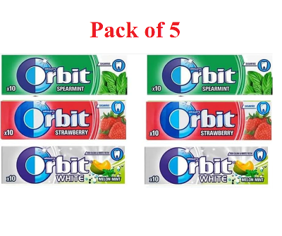 Picture of 5 Packets Mixed Orbit Chewing Gum