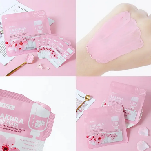 Picture of Japan Sakura Mud Mask - 5g [12 PCS Set]