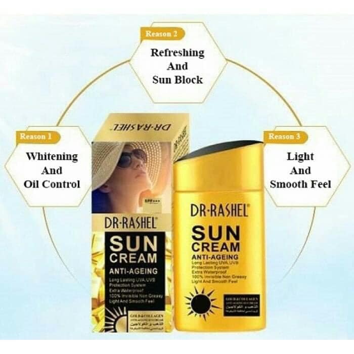 Picture of Dr. Rashel Sunscreen - SPF 60 SUN CREAM ANTI AGENING LONG LASTING  (80 g)