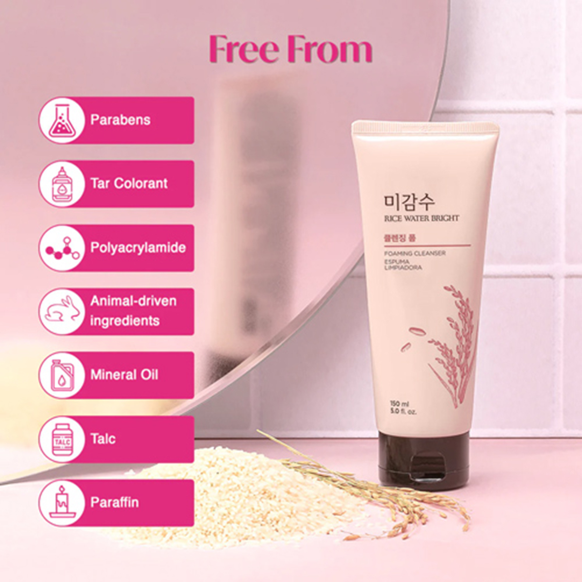 Picture of The Face Shop Rice Water Bright Facial Foaming Cleanser 150ml