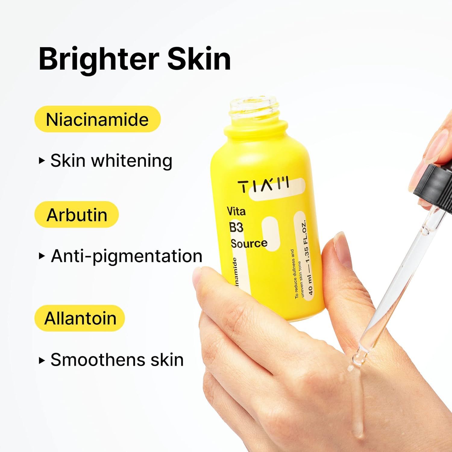 Picture of TIAM Vita B3 Source, 10% Niacinamide Serum, 2% Arbutin, Hyperpigmentation, Dark Spot Treatment, 40ml