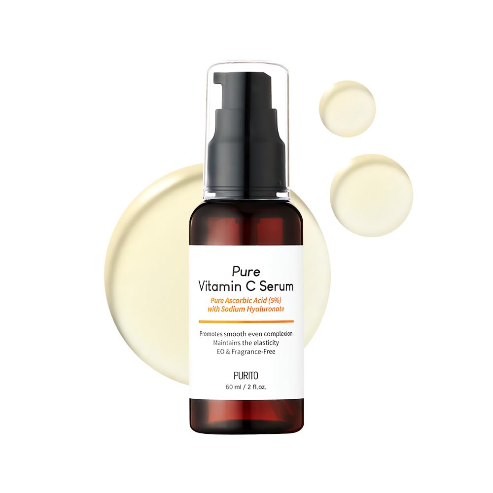Picture of PURITO Pure Vitamin C Serum 60ml / 2.0 fl.oz., Natural Ingredients Serum, Vitamin C, Vegan & Cruelty Free, Hypoallergenic, Calming, Fragrance-free, Korean Skin Care