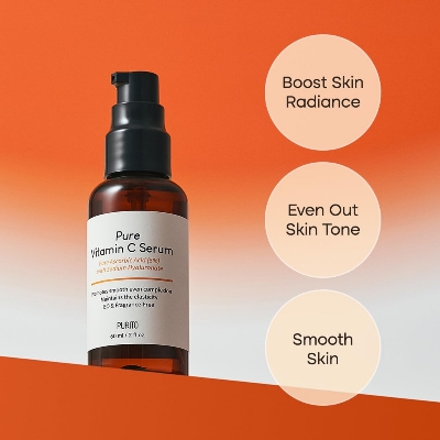 Picture of PURITO Pure Vitamin C Serum 60ml / 2.0 fl.oz., Natural Ingredients Serum, Vitamin C, Vegan & Cruelty Free, Hypoallergenic, Calming, Fragrance-free, Korean Skin Care