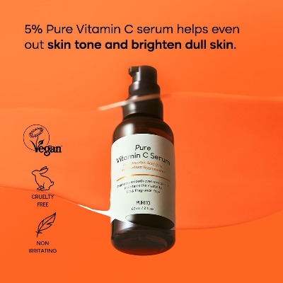Picture of PURITO Pure Vitamin C Serum 60ml / 2.0 fl.oz., Natural Ingredients Serum, Vitamin C, Vegan & Cruelty Free, Hypoallergenic, Calming, Fragrance-free, Korean Skin Care